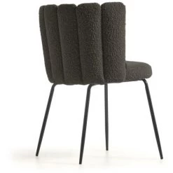 Kave Home - Chaise Aniela Bouclette Noir Et Métal Peint Noir - Noir 9 Kave Home - Chaise Aniela Bouclette Noir Et Métal Peint Noir - Noir -KAVE HOME Soldes 2022 42166755 3