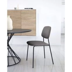 Kave Home - Chaise Benilda Gris Foncé, Contreplaqué De Chêne Et Acier Finition Noir - Gris 10 Kave Home - Chaise Benilda Gris Foncé, Contreplaqué De Chêne Et Acier Finition Noir - Gris -KAVE HOME Soldes 2022 43952280 4