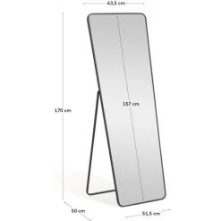 Kave Home - Miroir Sur Pied Nyah Métal Noir 63,5 X 165 Cm - Noir 7 Kave Home - Miroir Sur Pied Nyah Métal Noir 63,5 X 165 Cm - Noir -KAVE HOME Soldes 2022 44037798 3