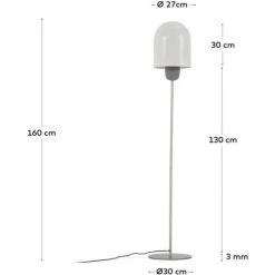 Kave Home - Lampadaire Brittany En Métal Peint Blanc Et Gris - Blanc 7 Kave Home - Lampadaire Brittany En Métal Peint Blanc Et Gris - Blanc -KAVE HOME Soldes 2022 44037807 3