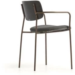 Kave Home - Chaise Maureen En Placage De Frêne Finition Foncée Et Métal Finition Laiton - Marron 9 Kave Home - Chaise Maureen En Placage De Frêne Finition Foncée Et Métal Finition Laiton - Marron -KAVE HOME Soldes 2022 44142680 3