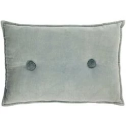 Kave Home - Coussin Brunetta En Velours Turquoise Clair 35 X 50 Cm - Turquoise