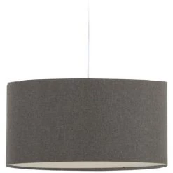 Kave Home - Abat-jour Suspension Petit Nazli En Lin Finition Gris Ø 40 Cm - Gris