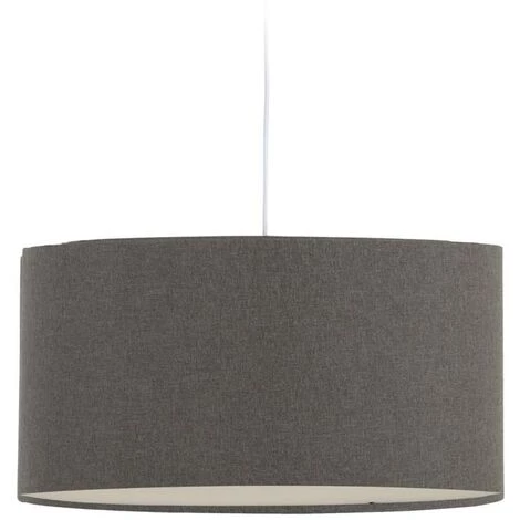 Kave Home - Abat-jour Suspension Petit Nazli En Lin Finition Gris Ø 40 Cm - Gris 3 Kave Home - Abat-jour Suspension Petit Nazli En Lin Finition Gris Ø 40 Cm - Gris