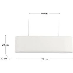 Kave Home - Abat-jour Suspension Palette Blanc 20 X 75 Cm - Blanc 7 Kave Home - Abat-jour Suspension Palette Blanc 20 X 75 Cm - Blanc -KAVE HOME Soldes 2022 45250996 3