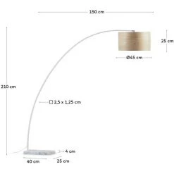 Kave Home - Lampadaire Juhe Contreplaqué De Frêne, Métal Et Marbre Blanc - Naturel 7 Kave Home - Lampadaire Juhe Contreplaqué De Frêne, Métal Et Marbre Blanc - Naturel -KAVE HOME Soldes 2022 45699351 3