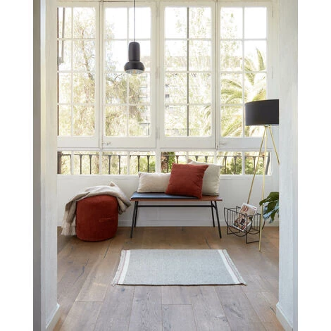 Kave Home - Pouf Rond Cadenet En Velours Côtelé Grosses Côtes Terracotta Ø 40 Cm - Rouge 4 Kave Home - Pouf Rond Cadenet En Velours Côtelé Grosses Côtes Terracotta Ø 40 Cm - Rouge – Image 2