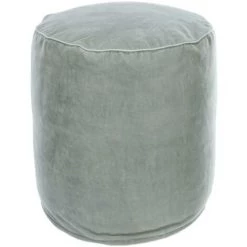Kave Home - Pouf Rond Brunetta En Velours Turquoise Clair Ø 40 Cm - Turquoise