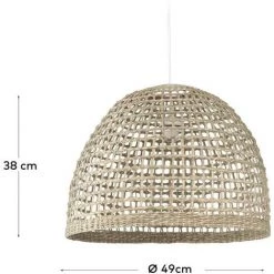 Kave Home - Abat-jour Pour Suspension Cynara 100% Fibres Naturelles Finition Naturelle Ø 49 Cm - Naturel -KAVE HOME Soldes 2022 46523517 3