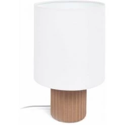 Kave Home - Lampe De Table Eshe En Céramique Finition En Blanc Et Terracotta - Naturel