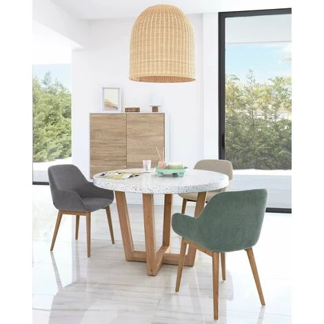 Kave Home - Lampe De Table Eshe En Céramique Finition En Blanc Et Terracotta - Naturel 4 Kave Home - Lampe De Table Eshe En Céramique Finition En Blanc Et Terracotta - Naturel – Image 2