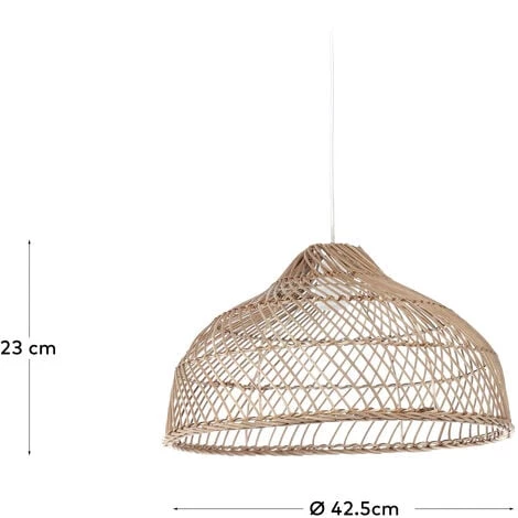 Kave Home - Abat-jour Pour Suspension Dyara 100% Rotin Ø 41 Cm - Naturel 5 Kave Home - Abat-jour Pour Suspension Dyara 100% Rotin Ø 41 Cm - Naturel – Image 3