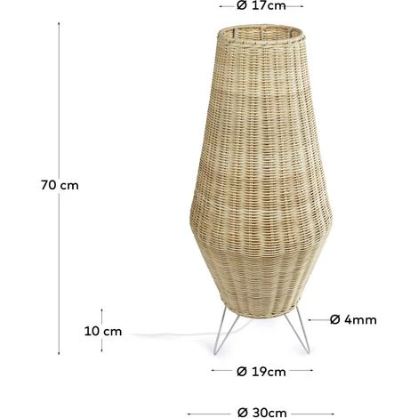 Kave Home - Lampe De Table Taille Moyenne Kamaria En Rotin Finition Naturelle - Naturel 5 Kave Home - Lampe De Table Taille Moyenne Kamaria En Rotin Finition Naturelle - Naturel – Image 3