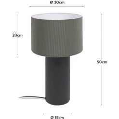 Kave Home - Lampe De Table Domicina En Métal Peint Noir Et Gris - Noir -KAVE HOME Soldes 2022 46965792 3