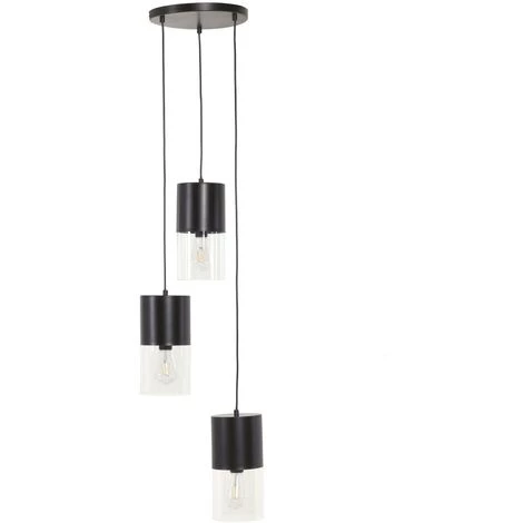 Kave Home - Suspension Flexa En Métal Peint Noir - Transparent 3 Kave Home - Suspension Flexa En Métal Peint Noir - Transparent