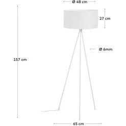 Kave Home - Lampadaire Ikia En Métal Peint Blanc - Blanc 7 Kave Home - Lampadaire Ikia En Métal Peint Blanc - Blanc -KAVE HOME Soldes 2022 46965812 3