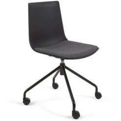 Kave Home - Chaise De Bureau Ralfi Noire Avec Assise Noire - Noir