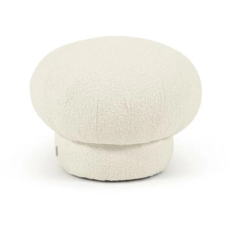 Kave Home - Pouf Rond Sarisha Bouclette Blanc Ø 49 Cm - Blanc 3 Kave Home - Pouf Rond Sarisha Bouclette Blanc Ø 49 Cm - Blanc