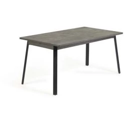 Kave Home - Table Extensible Indiann En Bois Massif D'acacia Gris 160 (220) X 75 Cm - Gris