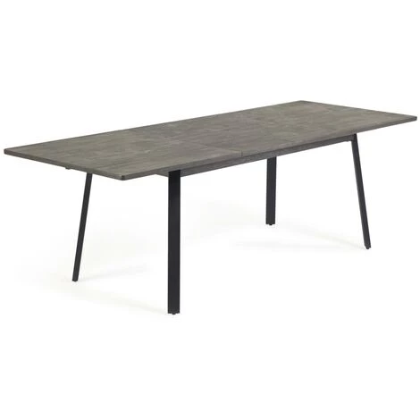 Kave Home - Table Extensible Indiann En Bois Massif D'acacia Gris 160 (220) X 75 Cm - Gris 4 Kave Home - Table Extensible Indiann En Bois Massif D'acacia Gris 160 (220) X 75 Cm - Gris – Image 2