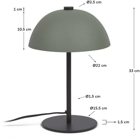 Kave Home - Lampe Aleyla En Métal Peint Vert 5 Kave Home - Lampe Aleyla En Métal Peint Vert – Image 3
