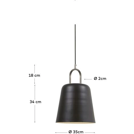 Kave Home - Suspension Daian En Métal Peint Noir - Noir 4 Kave Home - Suspension Daian En Métal Peint Noir - Noir – Image 2