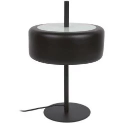 Kave Home - Lampe Francisca En Métal Peint Noir Et Verre - Noir