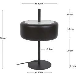 Kave Home - Lampe Francisca En Métal Peint Noir Et Verre - Noir 7 Kave Home - Lampe Francisca En Métal Peint Noir Et Verre - Noir -KAVE HOME Soldes 2022 48496156 3