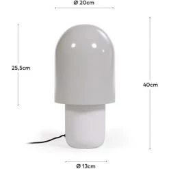 Kave Home - Lampe Brittany En Métal Peint Blanc Et Gris - Gris 7 Kave Home - Lampe Brittany En Métal Peint Blanc Et Gris - Gris -KAVE HOME Soldes 2022 48496162 3