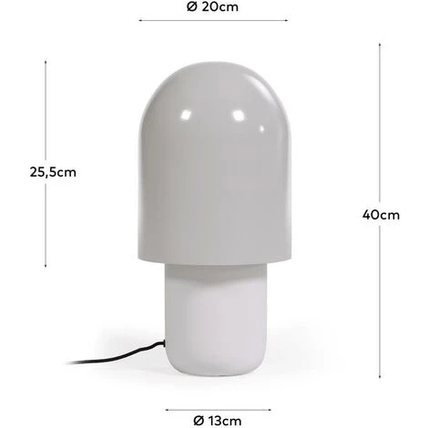 Kave Home - Lampe Brittany En Métal Peint Blanc Et Gris - Gris 5 Kave Home - Lampe Brittany En Métal Peint Blanc Et Gris - Gris – Image 3