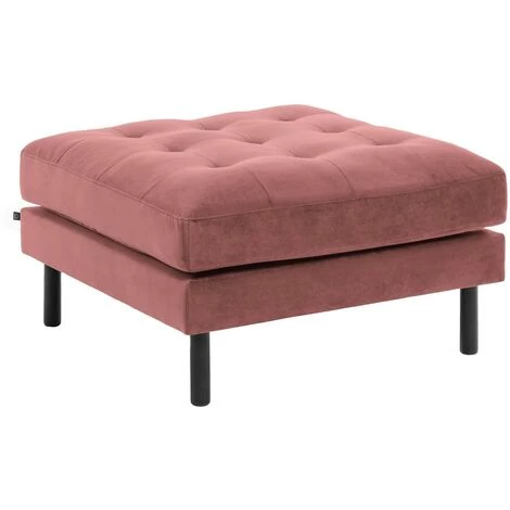 Kave Home - Reposes-pied Debra 80 X 80 Cm Velours Rose - Rose 3 Kave Home - Reposes-pied Debra 80 X 80 Cm Velours Rose - Rose