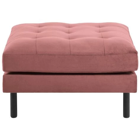 Kave Home - Reposes-pied Debra 80 X 80 Cm Velours Rose - Rose 4 Kave Home - Reposes-pied Debra 80 X 80 Cm Velours Rose - Rose – Image 2