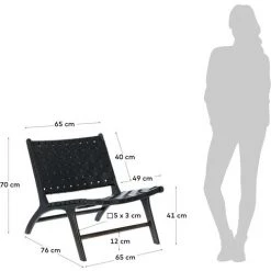 Kave Home - Fauteuil Calixta Noir - Noir 11 Kave Home - Fauteuil Calixta Noir - Noir -KAVE HOME Soldes 2022 49719103 5