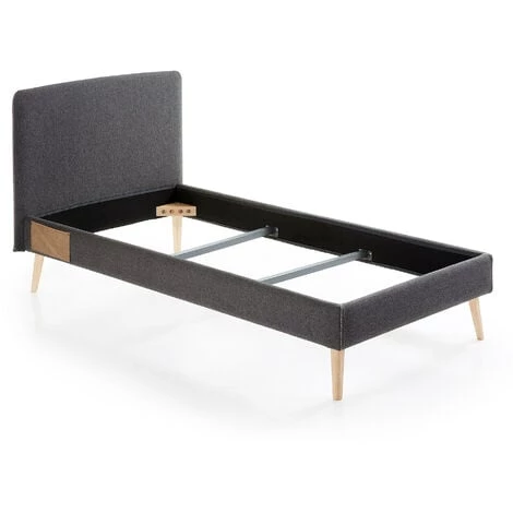 Kave Home - Housse Pour Lit Dyla Graphite 90 X 190 Cm - Noir 5 Kave Home - Housse Pour Lit Dyla Graphite 90 X 190 Cm - Noir – Image 3