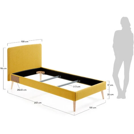 Kave Home - Housse Pour Lit Dyla Moutarde 90 X 190 Cm - Moutarde 6 Kave Home - Housse Pour Lit Dyla Moutarde 90 X 190 Cm - Moutarde – Image 4