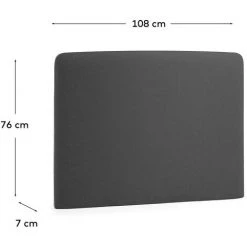 Kave Home - Housse De Tête De Lit Dyla Noire 108 X 76 Cm - Noir -KAVE HOME Soldes 2022 49719484 3