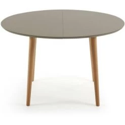 Kave Home - Table Extensible Ovale Oqui MDF Laqué Marron Et Pieds Bois Massif Hêtre 120 (200) X 90 Cm - Marron 8 Kave Home - Table Extensible Ovale Oqui MDF Laqué Marron Et Pieds Bois Massif Hêtre 120 (200) X 90 Cm - Marron -KAVE HOME Soldes 2022 49719515 3