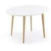 Kave Home - Table Extensible Ovale Oqui MDF Laqué Blanc Et Pieds Bois Massif Hêtre 120 (200) X 90 Cm - Blanc 2 Kave Home - Table Extensible Ovale Oqui MDF Laqué Blanc Et Pieds Bois Massif Hêtre 120 (200) X 90 Cm - Blanc -KAVE HOME Soldes 2022 49719521 1