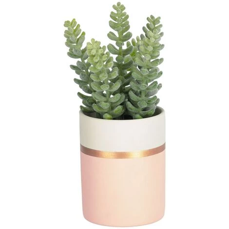 Kave Home - Plante Artificielle Sedum Lucidum En Pot En Céramique Rose - Rose 3 Kave Home - Plante Artificielle Sedum Lucidum En Pot En Céramique Rose - Rose