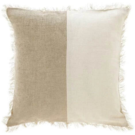 Kave Home - Housse De Coussin Silene 45 X 45 Cm Marron Et Beige - Beige 3 Kave Home - Housse De Coussin Silene 45 X 45 Cm Marron Et Beige - Beige