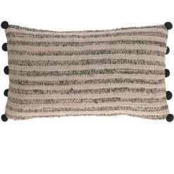 Kave Home - Housse De Coussin Briksa Multicolore Avec Franges Bleues 30 X 50 Cm - Multicolore