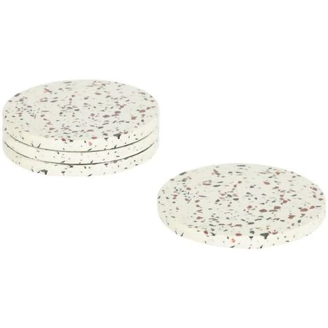 Kave Home - Set Tiana De 4 Sous-verre Blanc - Blanc 3 Kave Home - Set Tiana De 4 Sous-verre Blanc - Blanc