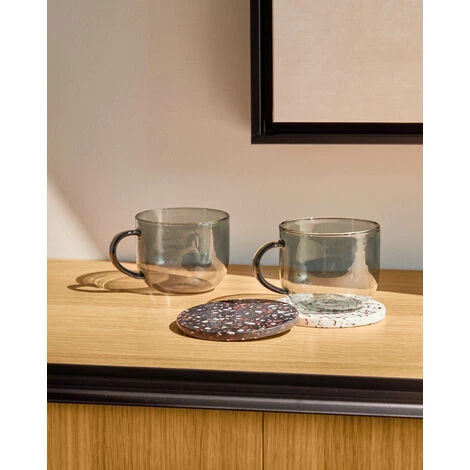 Kave Home - Set Tiana De 4 Sous-verre Blanc - Blanc 4 Kave Home - Set Tiana De 4 Sous-verre Blanc - Blanc – Image 2