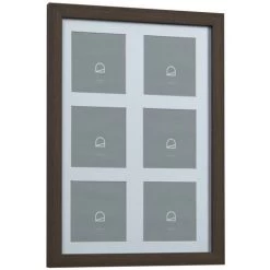 Kave Home - Cadre Photo Luah En Bois Avec Finition Foncée 28 X 39 Cm - Naturel