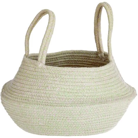 Kave Home - Panier Sibila Vert - Gris 3 Kave Home - Panier Sibila Vert - Gris