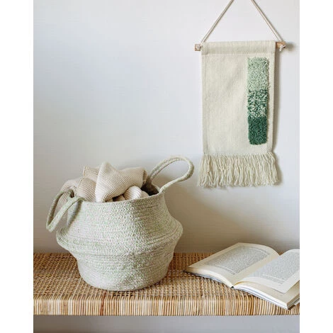 Kave Home - Panier Sibila Vert - Gris 4 Kave Home - Panier Sibila Vert - Gris – Image 2