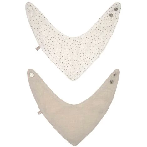 Kave Home - Lot Maren De 2 Bandanas 100% Coton Bio (GOTS) Beige à Pois Rose - Multicolore 3 Kave Home - Lot Maren De 2 Bandanas 100% Coton Bio (GOTS) Beige à Pois Rose - Multicolore