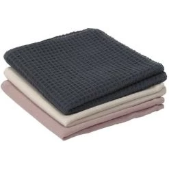Kave Home - Lot Indi De 3 Langes 100% Coton Bio (GOTS) Rose, Beige Et Gris - Multicolore