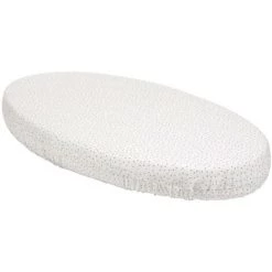 Kave Home - Drap-housse Pour Berceau Nahima 100% Coton Bio (GOTS) à Pois Rose - Blanc