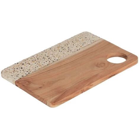 Kave Home - Plateau Verna Rectangulaire En Bois Et Terrazzo Blanc - Naturel 3 Kave Home - Plateau Verna Rectangulaire En Bois Et Terrazzo Blanc - Naturel